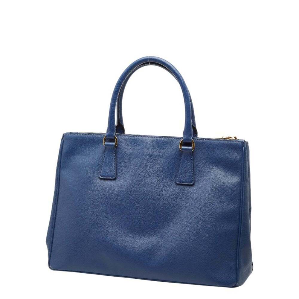 PRADA Blue Leather Saffiano Shoulder Bag - Picture 2 of 13